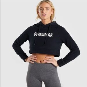 Gymshark Women’s Training Cropped Hoodie, Black, Size L